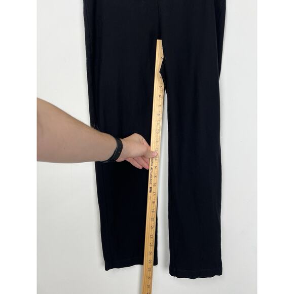 Eileen Fisher Small Petite Black Viscose Knit Pull On Ankle Cropped Legging Pant - Picture 5 of 8